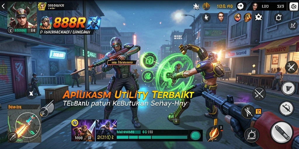 Screenshot utama 888R menampilkan antarmuka pengguna yang sederhana dan intuitif.