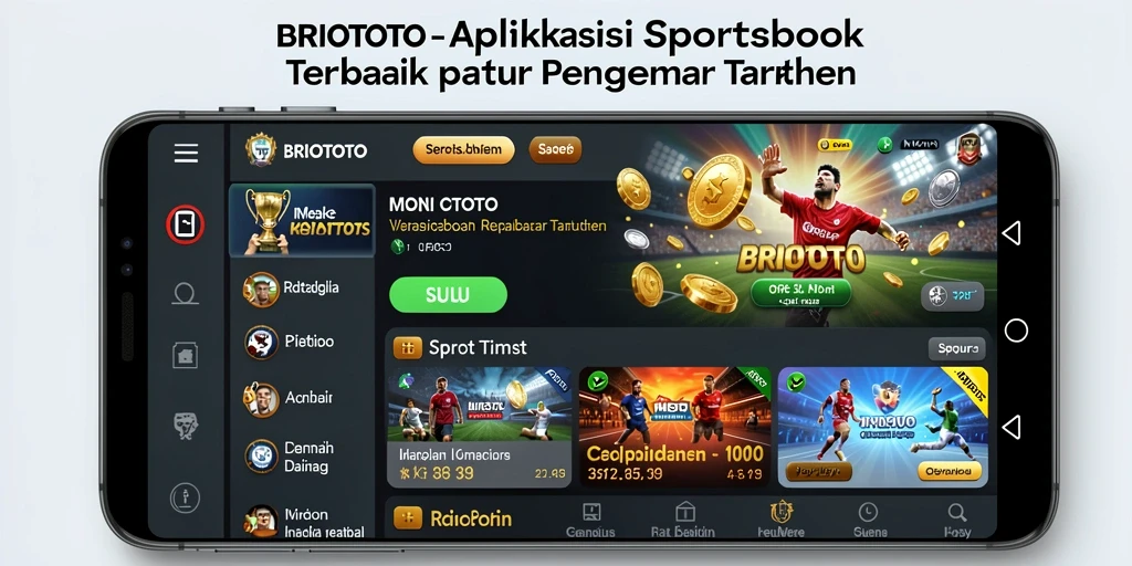 Screenshot BRIOTOTO menampilkan tampilan antarmuka taruhan olahraga yang menarik.