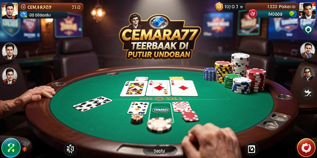 Tampilan gameplay Poker yang mendebarkan di CEMARA77.