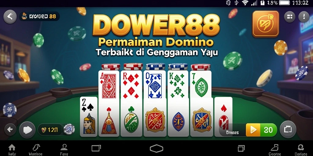 Screenshot DOWER88 menampilkan gameplay seru permainan Domino.