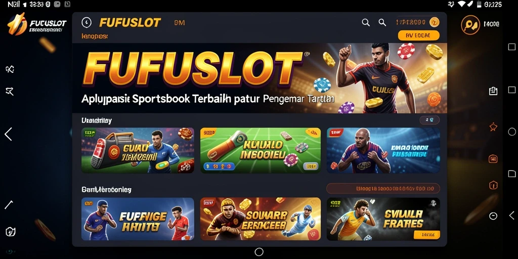 Tampilan utama gameplay FUFUSLOT dengan fitur taruhan olahraga.