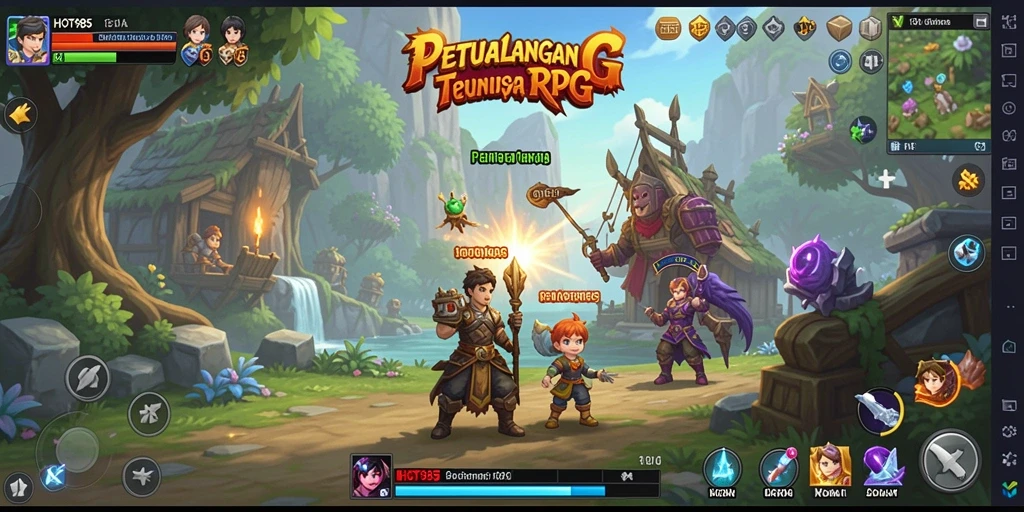 Menampilkan gameplay menarik dari HOT985 dalam dunia RPG.