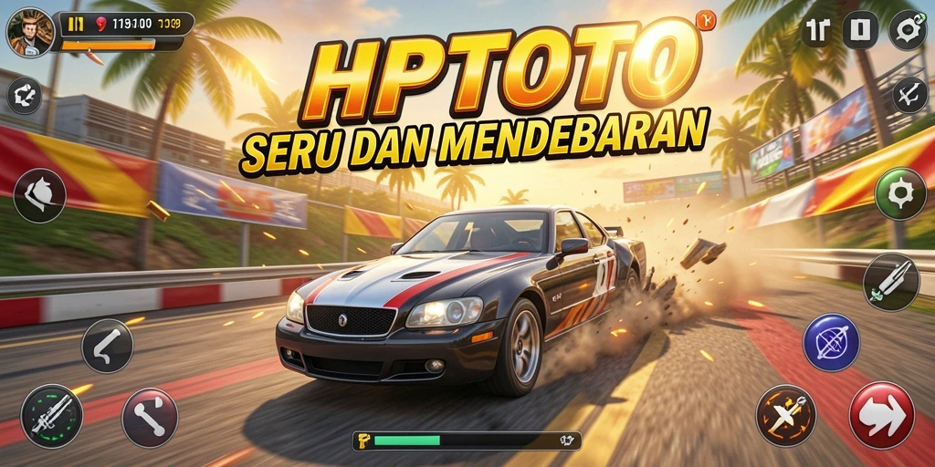 Screenshot HPTOTO menampilkan intensitas balapan yang seru dan mendebarkan.