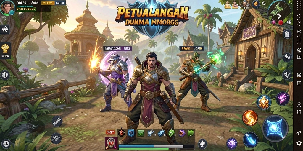 Tampilan gameplay seru di dunia MMORPG IDR89.