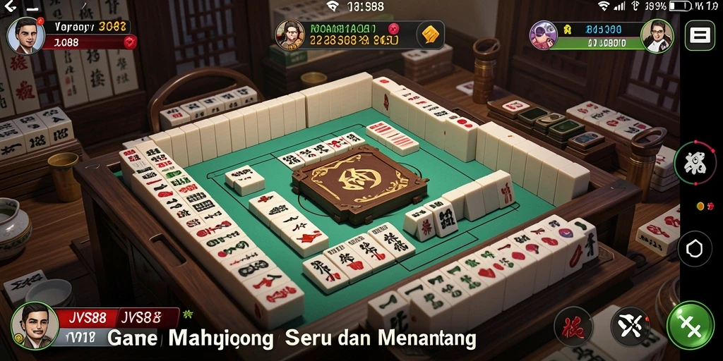 Tampilan gameplay Mahjong yang menarik dan menantang di JVS88.