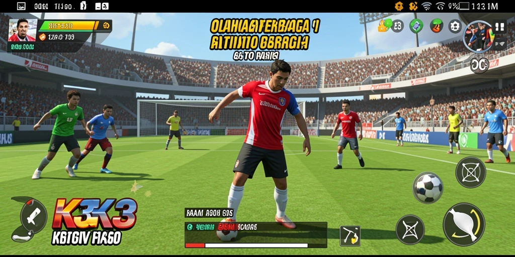 Tampilan gameplay seru dalam K3K3 dengan berbagai olahraga.