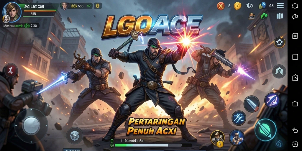 Tangkapan layar LGOACE menunjukkan aksi pertarungan yang menegangkan di arena.