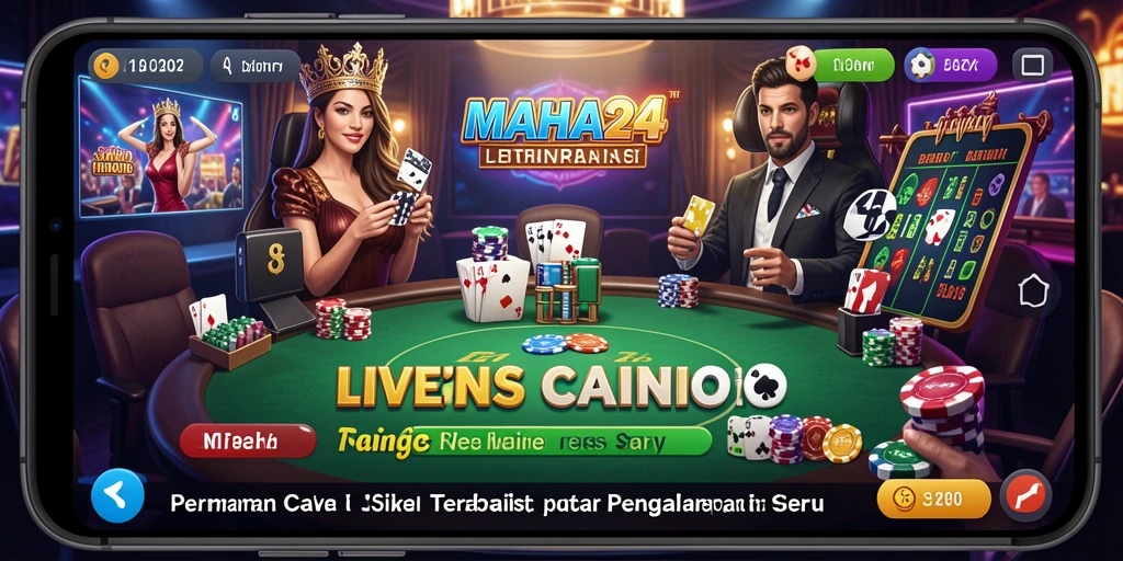 Tangkapan layar dari gameplay Live Casino yang menarik di MAHA24.