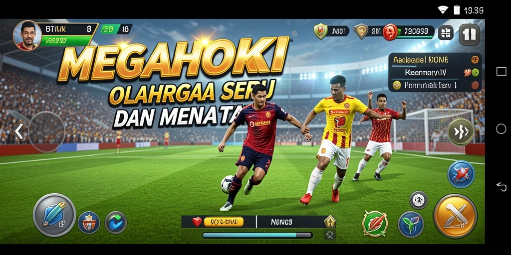 Tampilan gameplay seru dalam permainan olahraga MEGAHOKI.