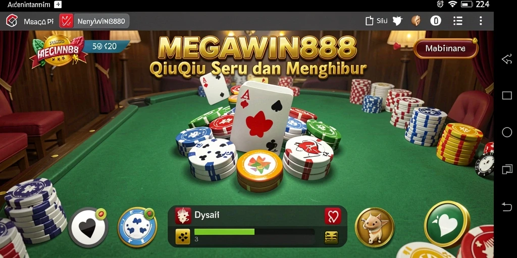 Tampilan gameplay QiuQiu yang menarik di MEGAWIN888.