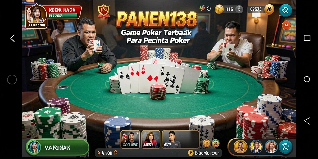 Tampilan menarik dari gameplay poker PANEN138 yang seru.