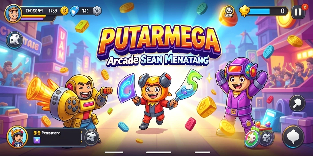 Tangkapan layar menunjukkan gameplay seru dari PUTARMEGA.
