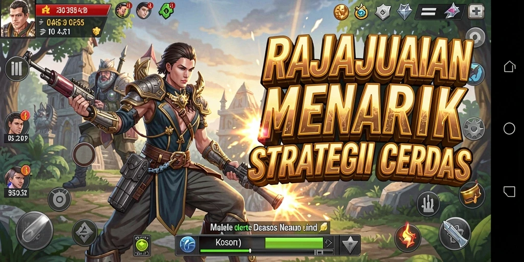 Menampilkan gameplay menegangkan dalam <strong>RAJAJUARA</strong> dengan strategi Tower Defense.