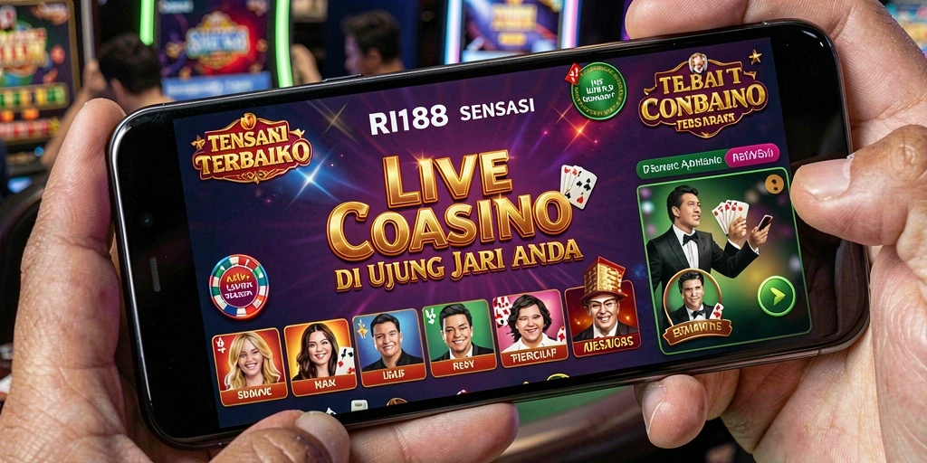 Ilustrasi gameplay Live Casino yang mendebarkan di RI188.