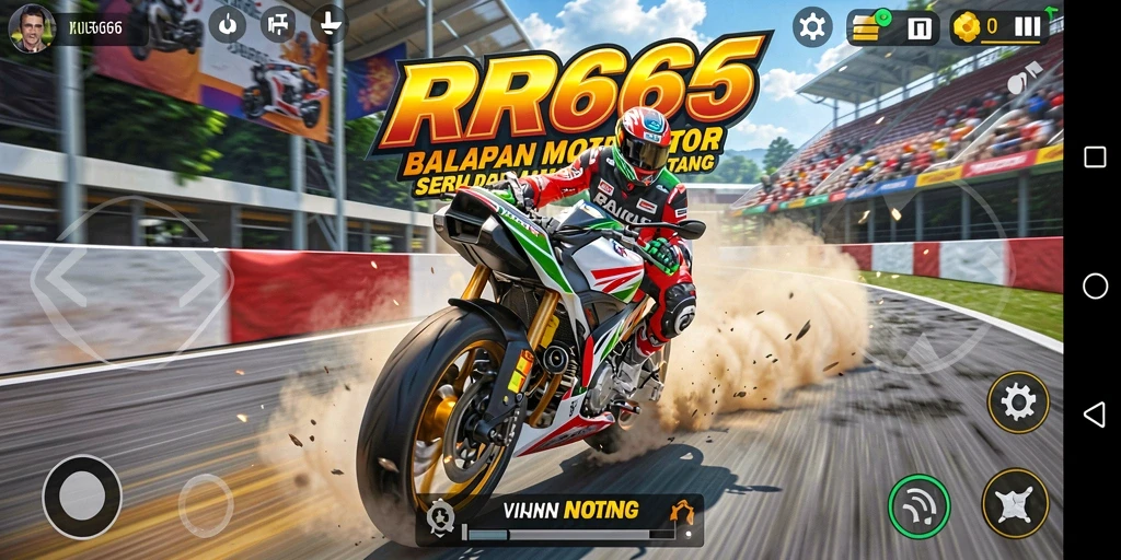 Gameplay balapan motor yang menegangkan dan seru di RR666.