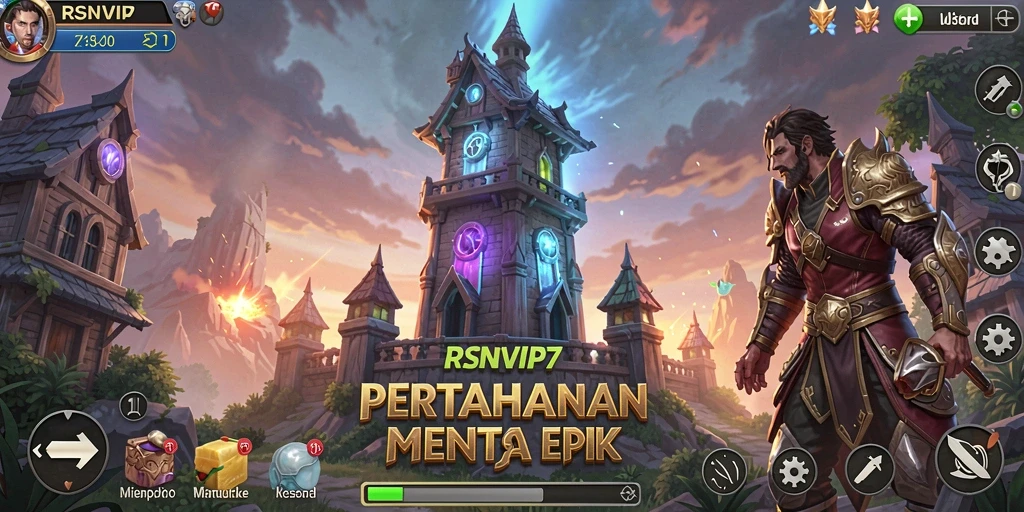 Tampilan gameplay Tower Defense yang seru dan menantang.