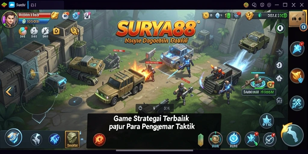 Tampilan gameplay SURYA88 yang mendebarkan dan strategis.