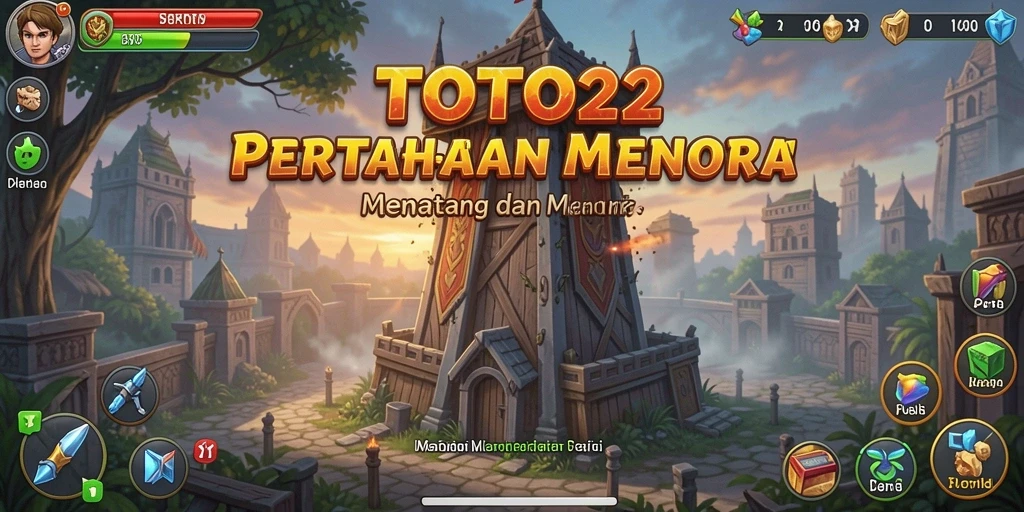 Gameplay mendebarkan TOTO22 dalam pertempuran Tower Defense.